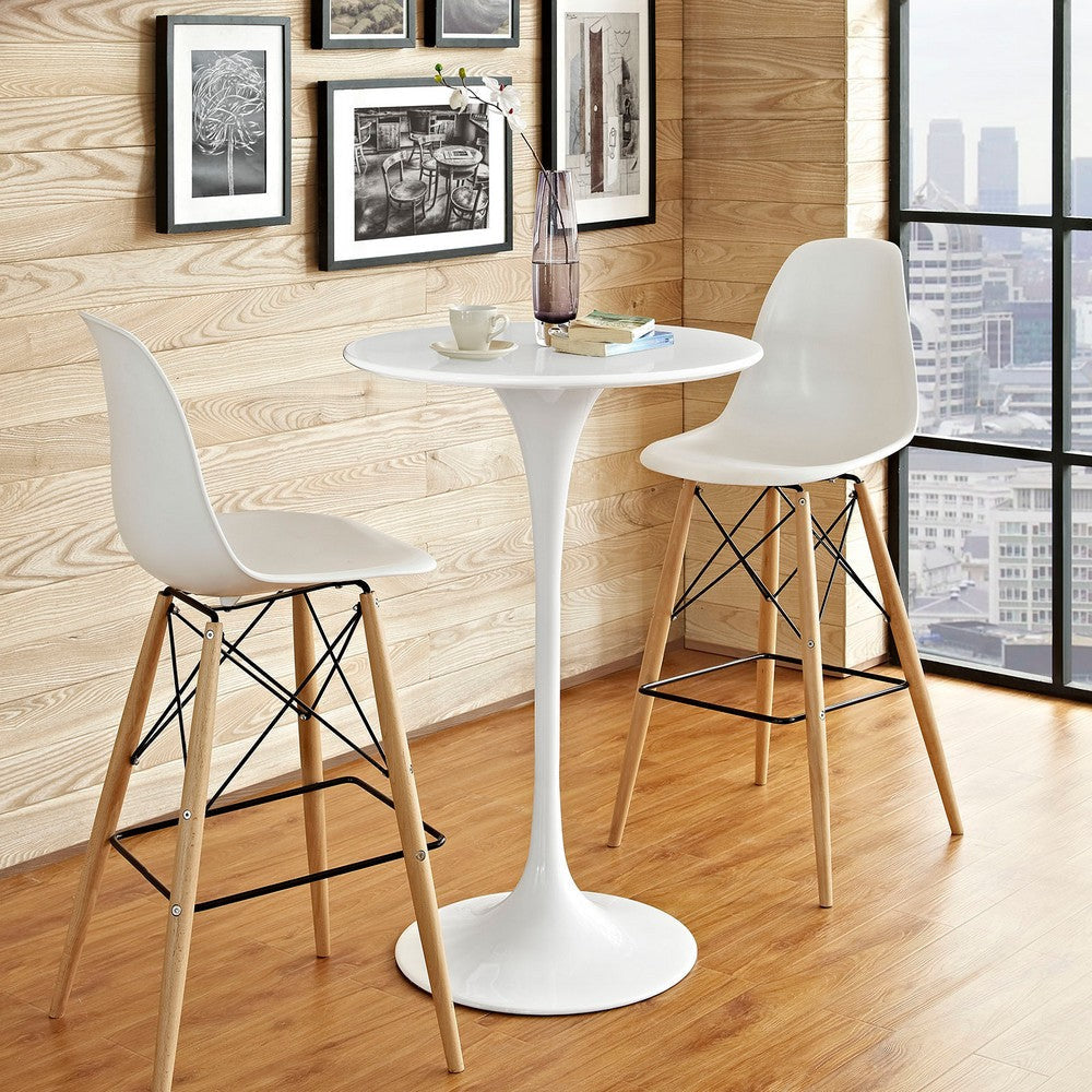 White Lippa 28’’ Wood Bar Table MDY-EEI-1825-WHI