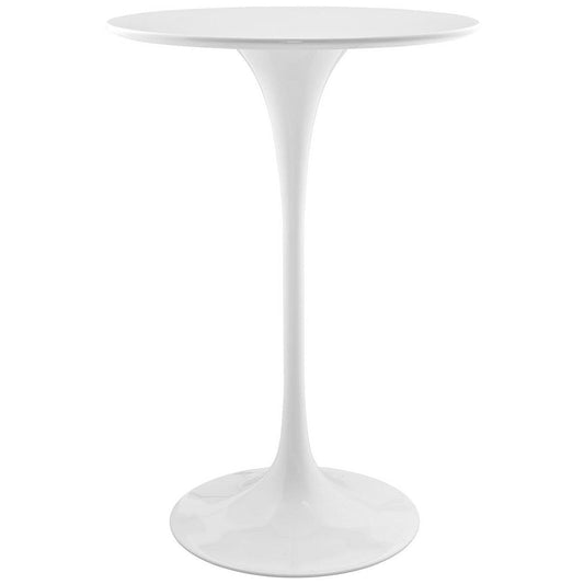 White Lippa 28" Wood Bar Table