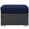 Canvas Navy Sojourn Outdoor Patio Sunbrella Ottoman - No Shipping Charges MDY-EEI-1855-CHC-NAV