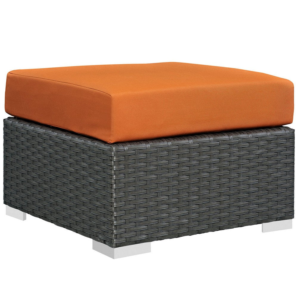 Canvas Tuscan Sojourn Outdoor Patio Sunbrella Ottoman - No Shipping Charges