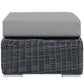 Summon Outdoor Patio Sunbrella? Ottoman - No Shipping Charges MDY-EEI-1869-GRY-GRY