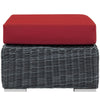 Summon Outdoor Patio Sunbrella? Ottoman - No Shipping Charges MDY-EEI-1869-GRY-RED