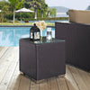 Espresso Convene Outdoor Patio Side Table - No Shipping Charges MDY-EEI-1909-EXP