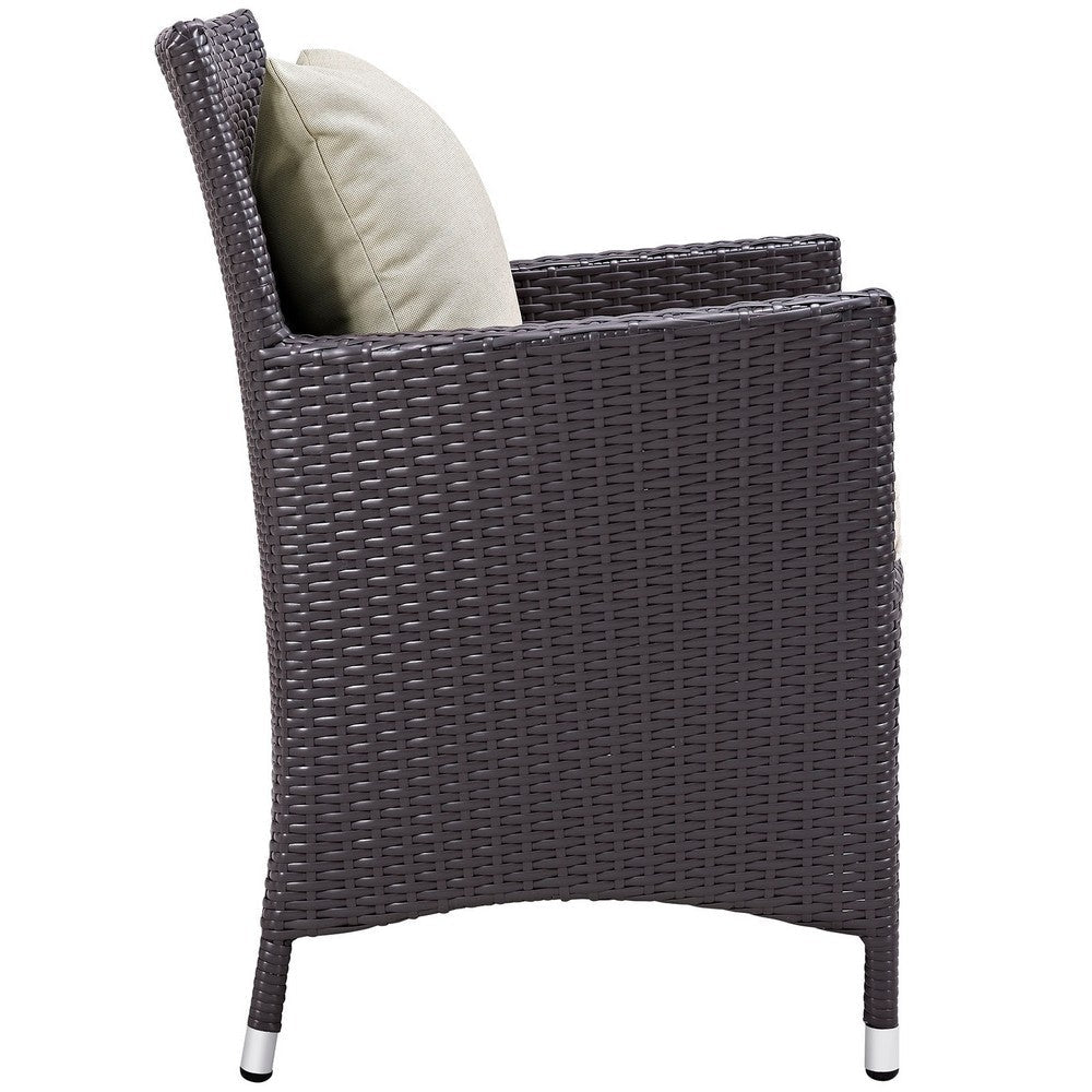 Beige Convene Dining Outdoor Patio Armchair - No Shipping Charges MDY-EEI-1913-EXP-BEI