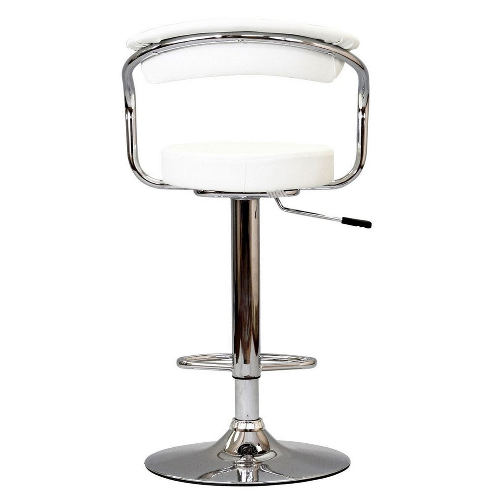 Modway Diner Adjustable Swivel Bar Stool in White MDY-EEI-192-WHI