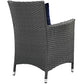 Canvas Navy Sojourn Dining Outdoor Patio Sunbrella Armchair - No Shipping Charges MDY-EEI-1924-CHC-NAV