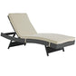 Antique Canvas Beige Sojourn Outdoor Patio Sunbrella Chaise - No Shipping Charges