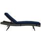 Canvas Navy Sojourn Outdoor Patio Sunbrella Chaise - No Shipping Charges MDY-EEI-1985-CHC-NAV