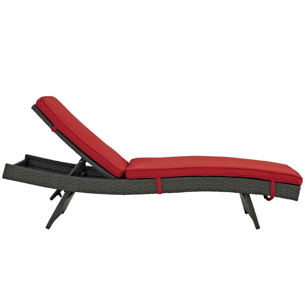 Sojourn Outdoor Patio Sunbrella? Chaise - No Shipping Charges MDY-EEI-1985-CHC-RED