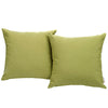 Modway Convene Outdoor Patio All-Weather Pillow in Peridot - Set of 2