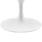 Modway Lippa Mid-Century Modern 48’’ Oval Coffee Table in White MDY-EEI-2018-WHI