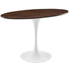 Modway Lippa 48’’ Mid-Century Modern Dining Table with Oval Top in Walnut MDY-EEI-2019-WAL