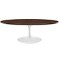 Walnut Lippa 48" Oval-Shaped Walnut Coffee Table