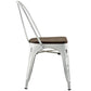 White Promenade Bamboo Side Chair - No Shipping Charges MDY-EEI-2028-WHI