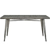 Gunmetal Alacrity Metal Dining Table - No Shipping Charges MDY-EEI-2033-GME