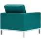 Loft Upholstered Fabric Armchair Teal - No Shipping Charges MDY-EEI-2050-TEA