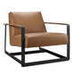 Seg Vegan Leather Accent Chair - No Shipping Charges