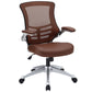 Modway Attainment Mesh Vinyl Modern Office Chair in Tan