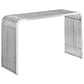 Modway Pipe Contemporary Modern Stainless Steel Metal Console Table