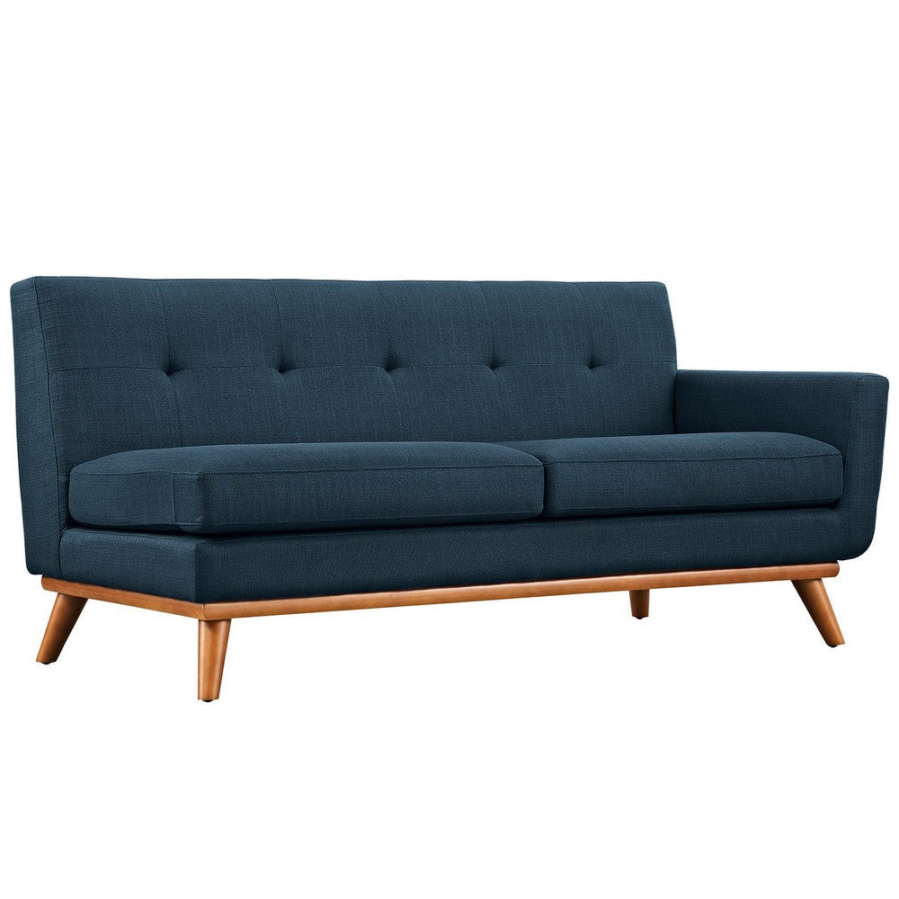 Modway Engage Mid-Century Modern Upholstered Fabric L-Shaped Sectional Sofa in Azure MDY-EEI-2108-AZU-SET