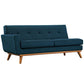 Modway Engage Mid-Century Modern Upholstered Fabric L-Shaped Sectional Sofa in Azure MDY-EEI-2108-AZU-SET