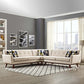 Modway L Shaped Sectional Sofa Engage Mid-Century Modern Upholstered Fabric Beige MDY-EEI-2108-BEI-SET