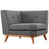 Modway L Shaped Sectional Sofa Engage Mid-Century Modern Upholstered Fabric Gray MDY-EEI-2108-DOR-SET