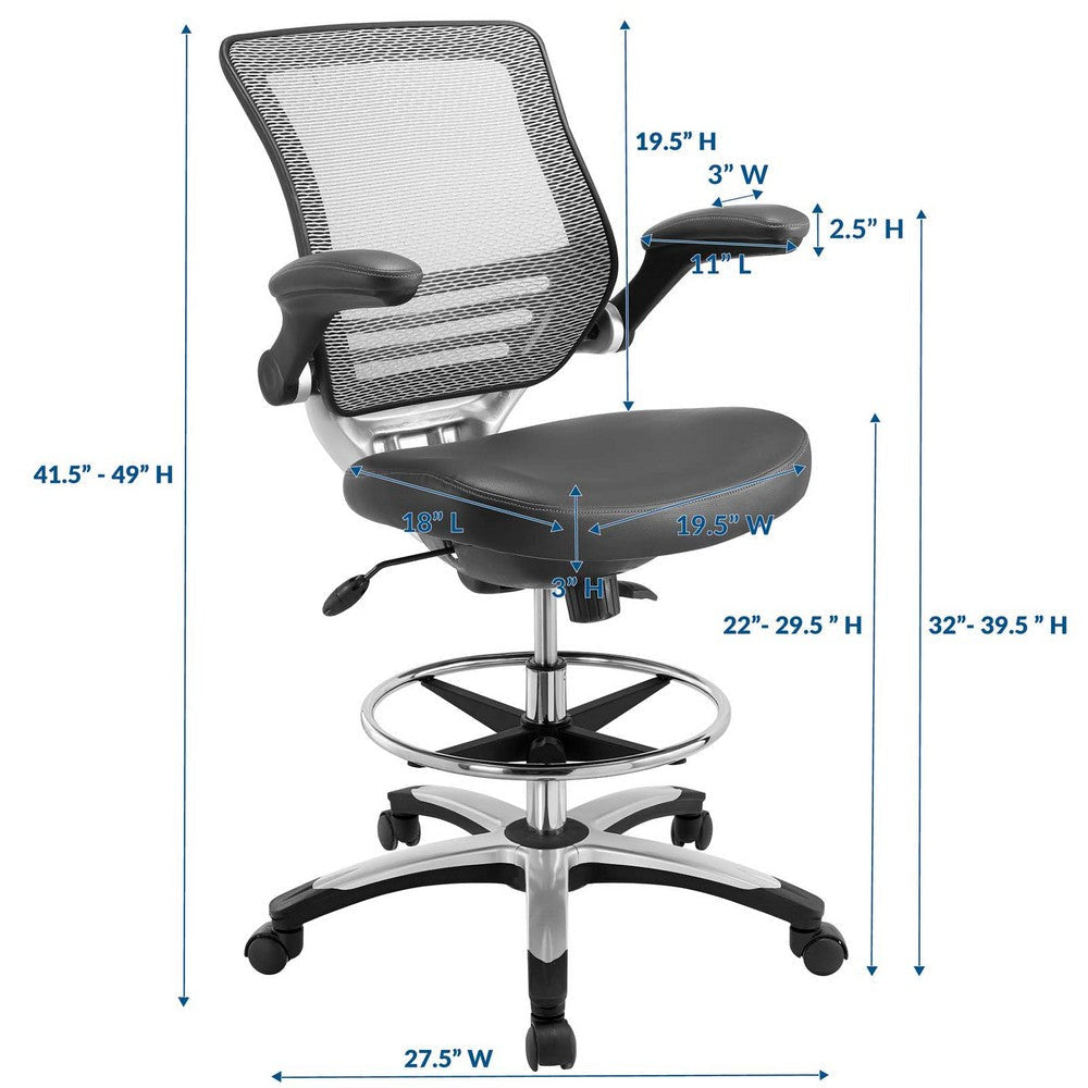 Gray Edge Drafting Chair Gray - No Shipping Charges MDY-EEI-211-GRY