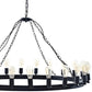 Modway Teleport 52’’ Modern Farmhouse Rope and Steel Metal Round Ceiling Light Pendant Chandelier In Brown MDY-EEI-2118-BRN