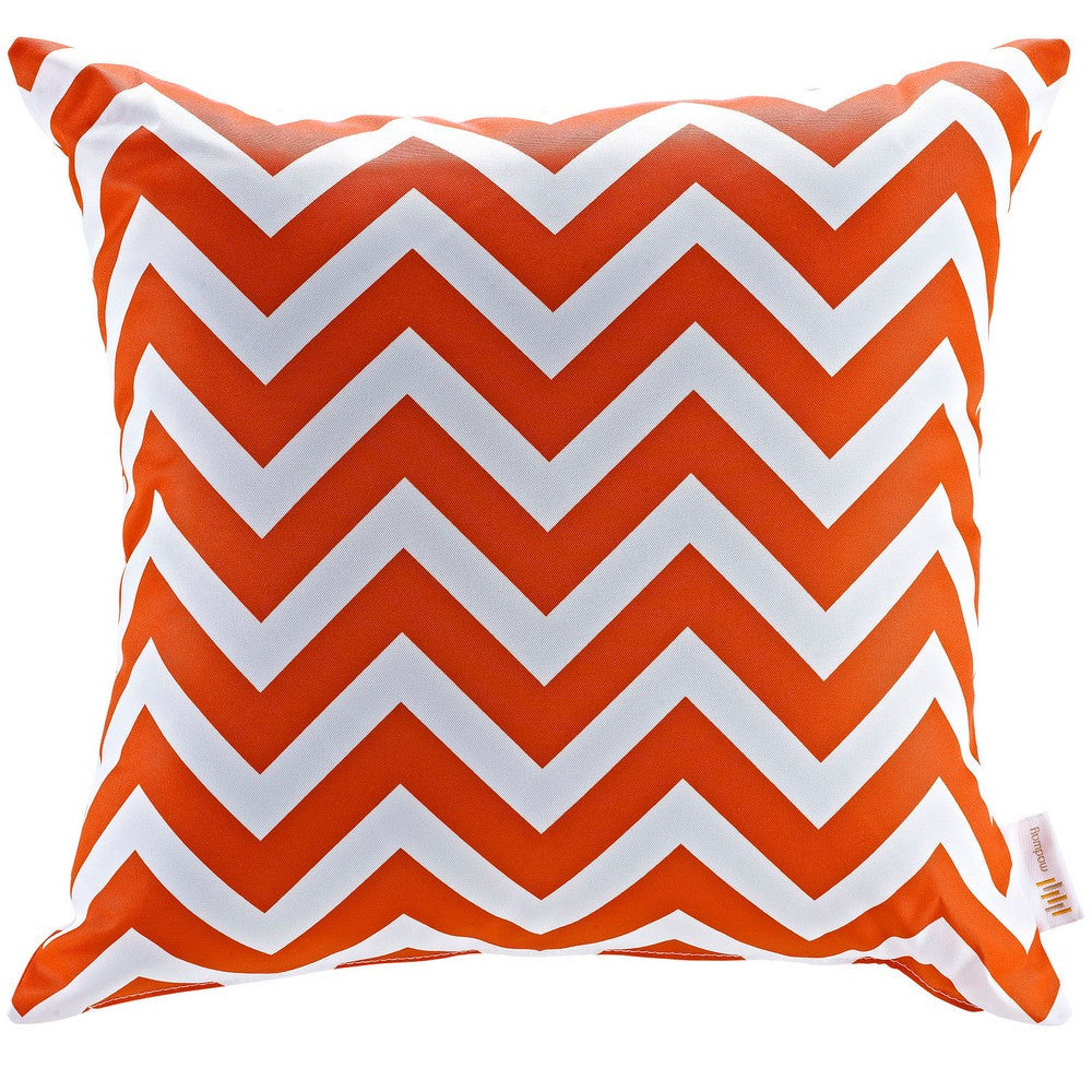 Modway Outdoor Indoor All Weather Patio Throw Pillow in Chevron