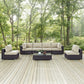 Modway Convene 7-Piece Outdoor Patio Sectional Set in Espresso Beige MDY-EEI-2164-EXP-BEI-SET