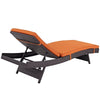 Orange Convene Outdoor Patio Chaise - No Shipping Charges MDY-EEI-2179-EXP-ORA