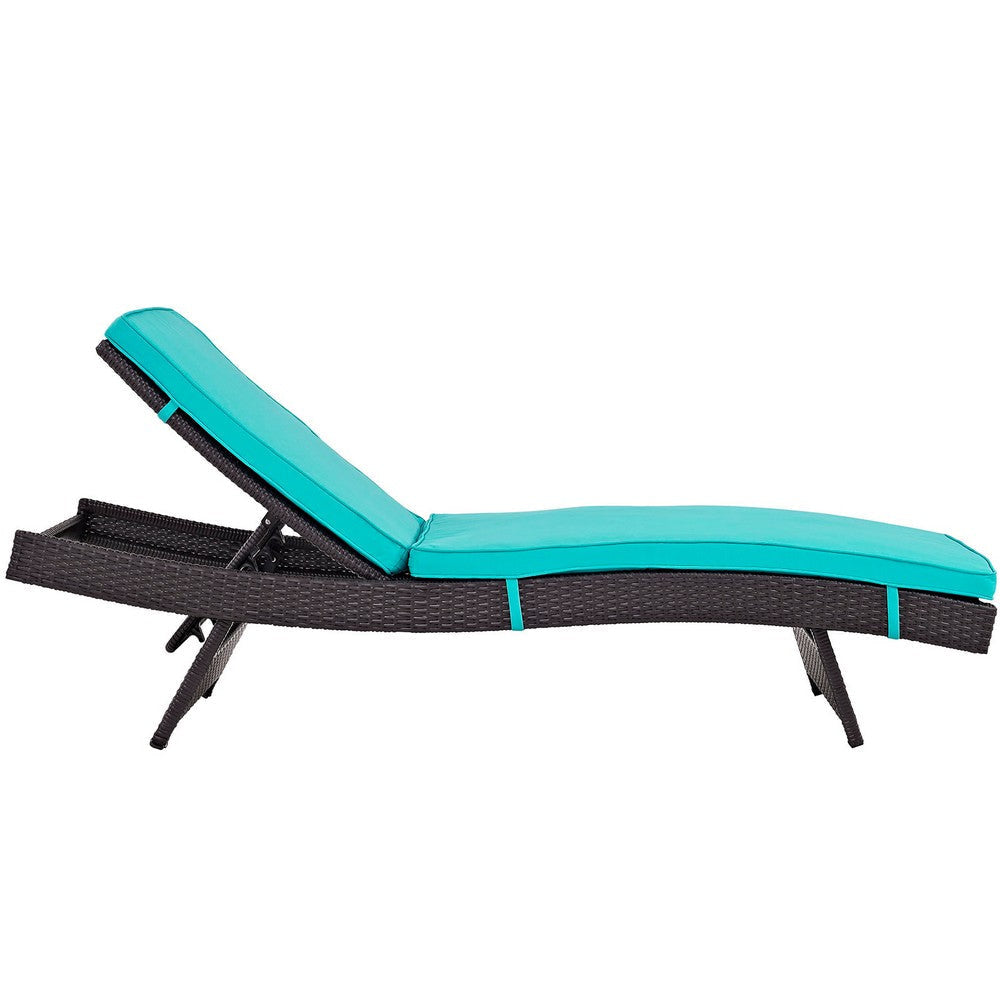 Turquoise Convene Outdoor Patio Chaise - No Shipping Charges MDY-EEI-2179-EXP-TRQ