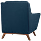 Modway Beguile Mid-Century Two Modern Armchair Set Upholstered Fabric in Azure MDY-EEI-2185-AZU-SET