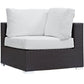 Modway Convene Collection 8-Piece Outdoor Patio Sectional Set in Espresso White MDY-EEI-2206-EXP-WHI-SET