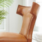 Curve Vegan Leather Dining Chair - No Shipping Charges MDY-EEI-2220-TAN