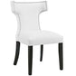 Modway MO- Curve Mid-Century Modern Faux Leather Upholstered with Nailhead Trim, One Chair, White