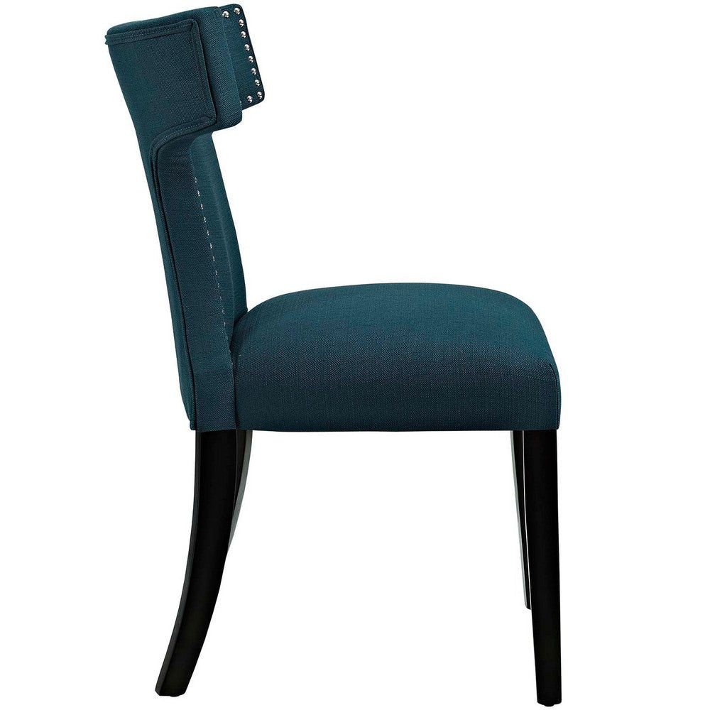 Curve Fabric Dining Chair Azure - No Shipping Charges MDY-EEI-2221-AZU