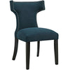 Modway Curve Mid-Century Modern Upholstered Fabric with Nailhead Trim in Azure, One Chair