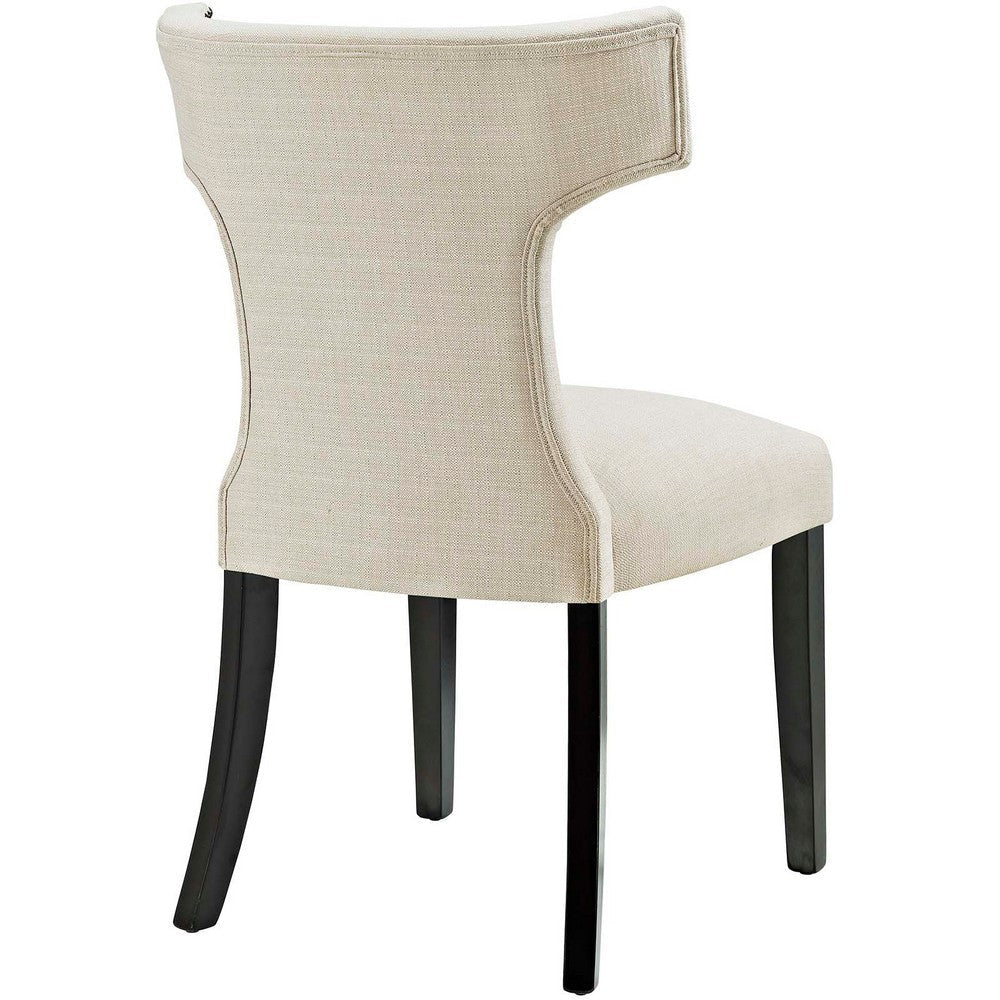 Curve Fabric Dining Chair Beige - No Shipping Charges MDY-EEI-2221-BEI