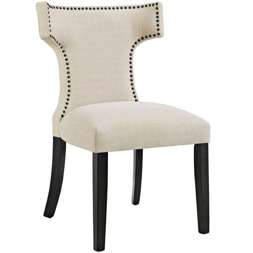 Curve Fabric Dining Chair Beige - No Shipping Charges MDY-EEI-2221-BEI