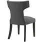 Curve Fabric Dining Chair Gray - No Shipping Charges MDY-EEI-2221-GRY