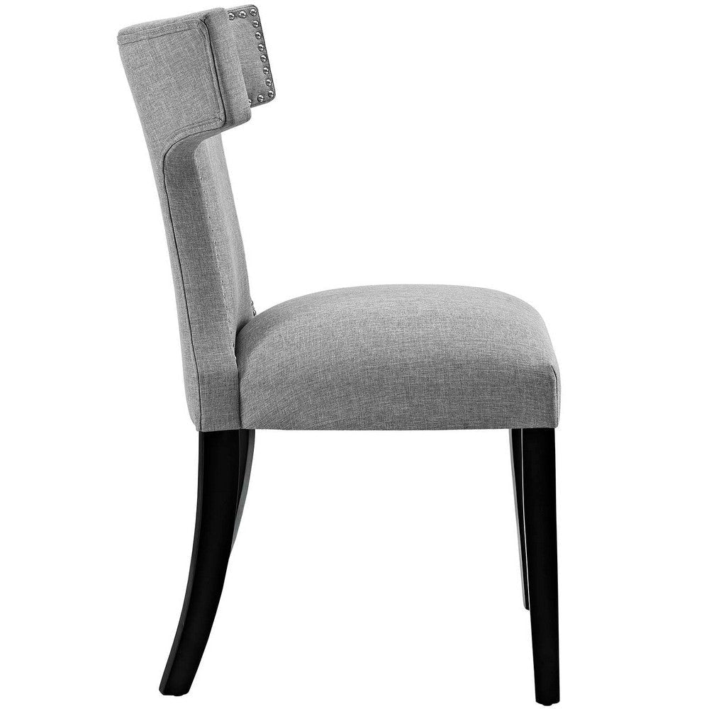 Curve Fabric Dining Chair Light Gray - No Shipping Charges MDY-EEI-2221-LGR