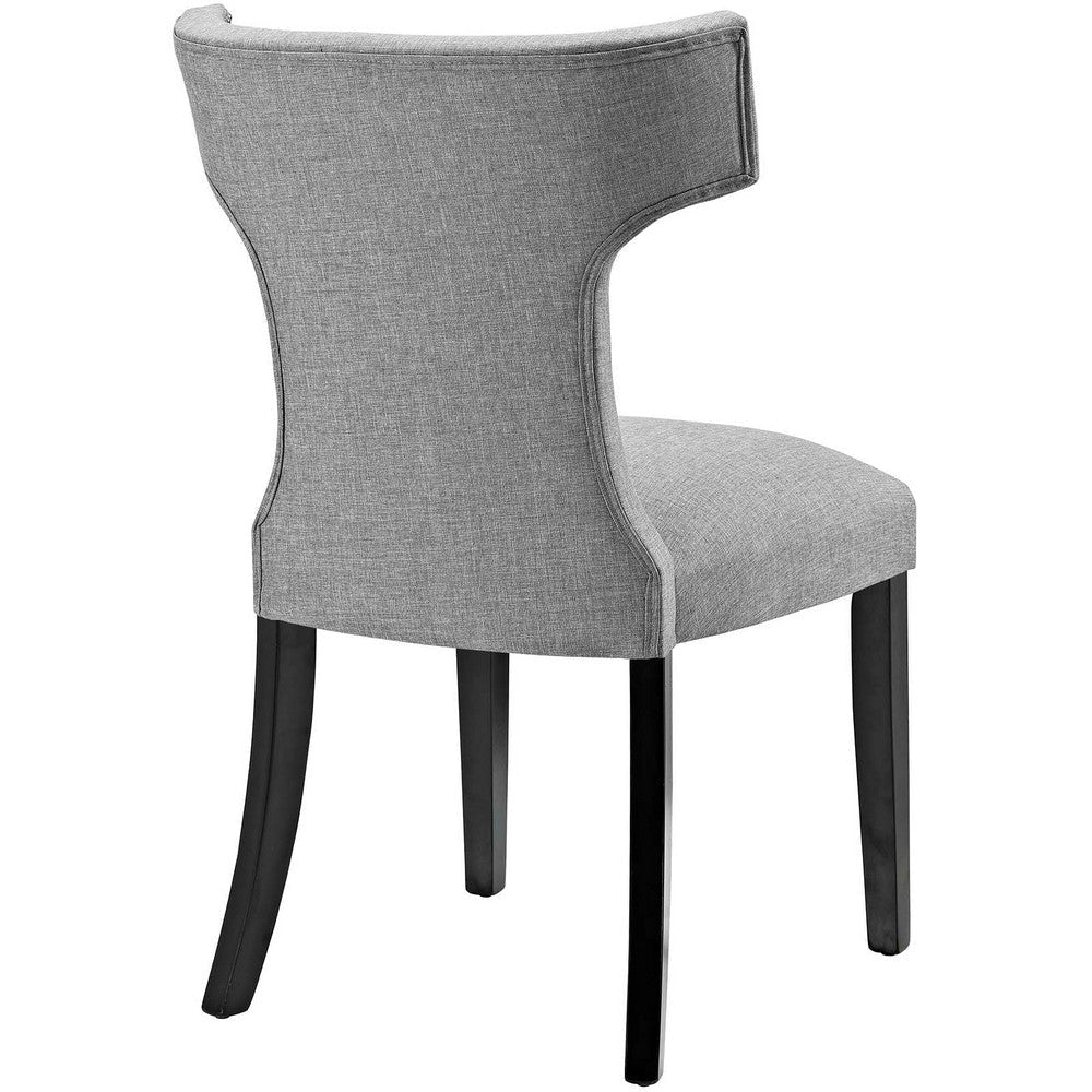 Curve Fabric Dining Chair Light Gray - No Shipping Charges MDY-EEI-2221-LGR