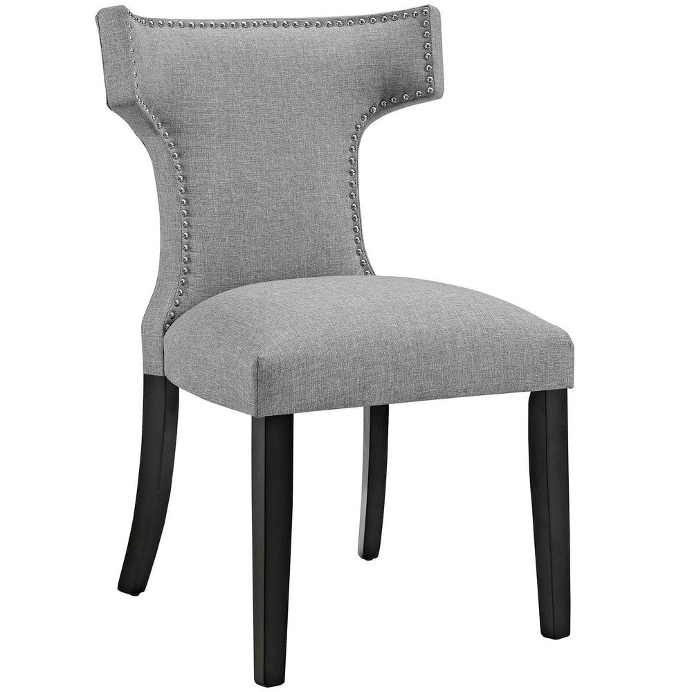 Curve Fabric Dining Chair Light Gray - No Shipping Charges MDY-EEI-2221-LGR