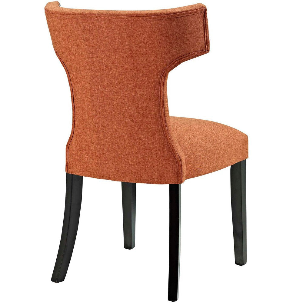 Curve Fabric Dining Chair Orange - No Shipping Charges MDY-EEI-2221-ORA