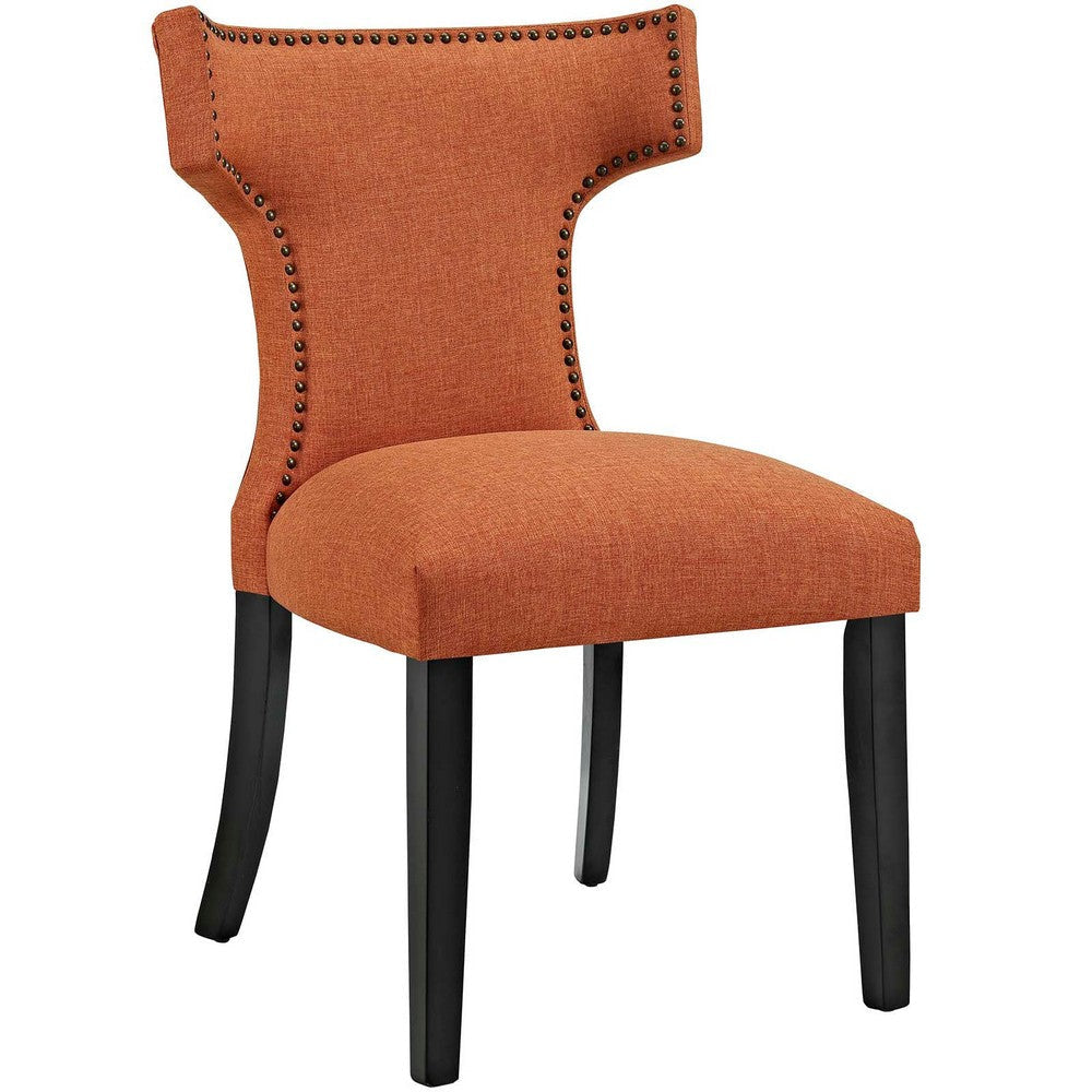 Curve Fabric Dining Chair Orange - No Shipping Charges MDY-EEI-2221-ORA