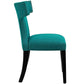 Curve Fabric Dining Chair Teal - No Shipping Charges MDY-EEI-2221-TEA