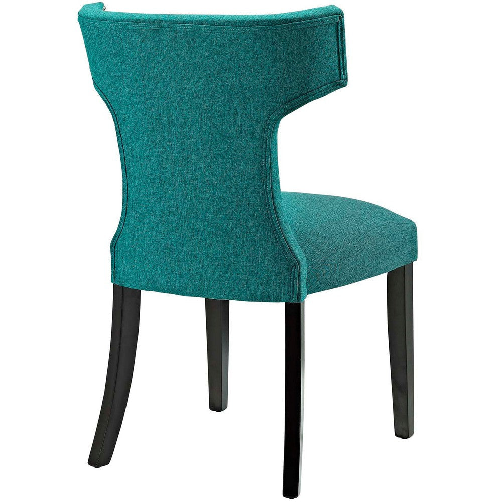 Curve Fabric Dining Chair Teal - No Shipping Charges MDY-EEI-2221-TEA