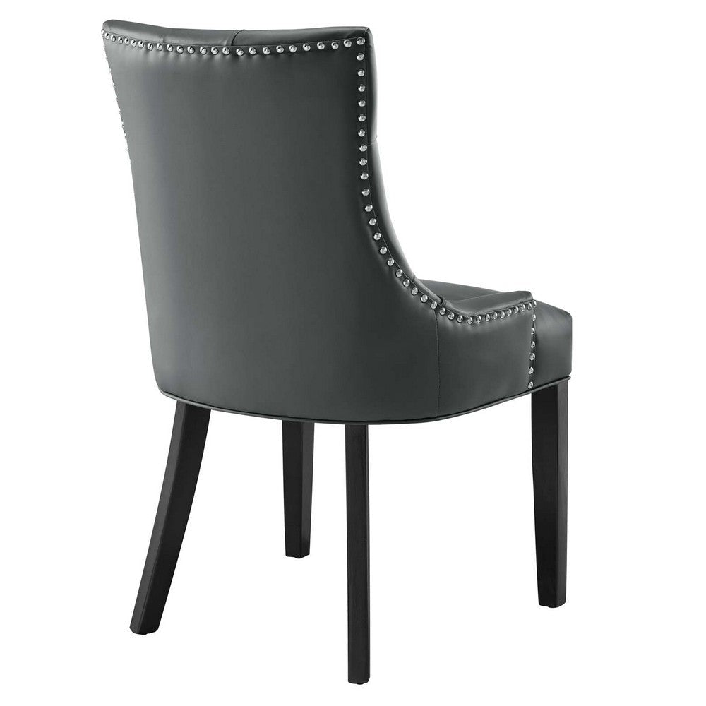 Regent Tufted Vegan Leather Dining Chair - No Shipping Charges MDY-EEI-2222-GRY